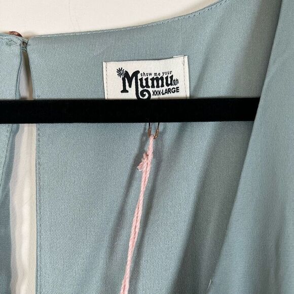 NWT Show Me Your MuMu Emily Empire Maxi Silver Sage XXXL - Picture 8 of 12